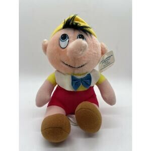 VINTAGE PINOCCHIO PLUSH STUFFED DOLL Animal Walt Disney Productions WITH TAG 8in